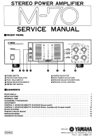 Yamaha M70 - Service Manual 
